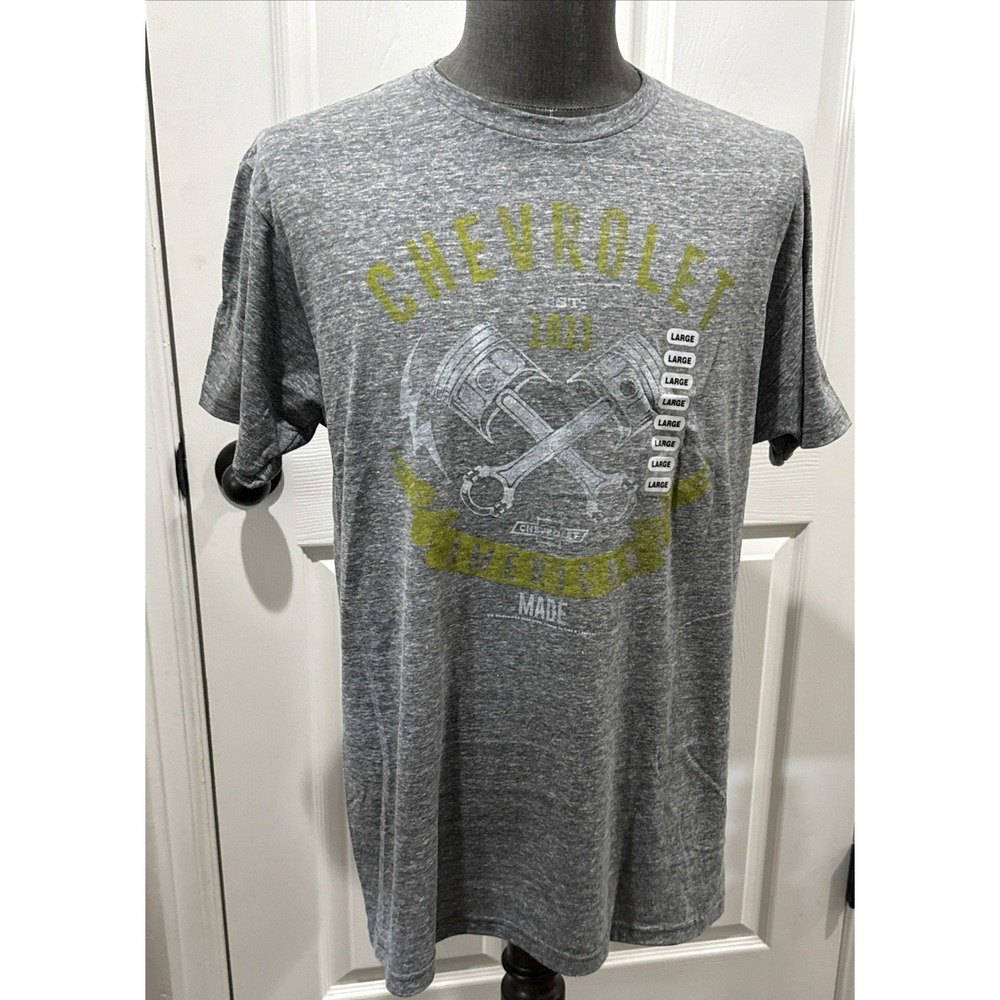 Chevrolet American Made TeeLuv Official GM Gray T-Shirt Size Large New With Tags